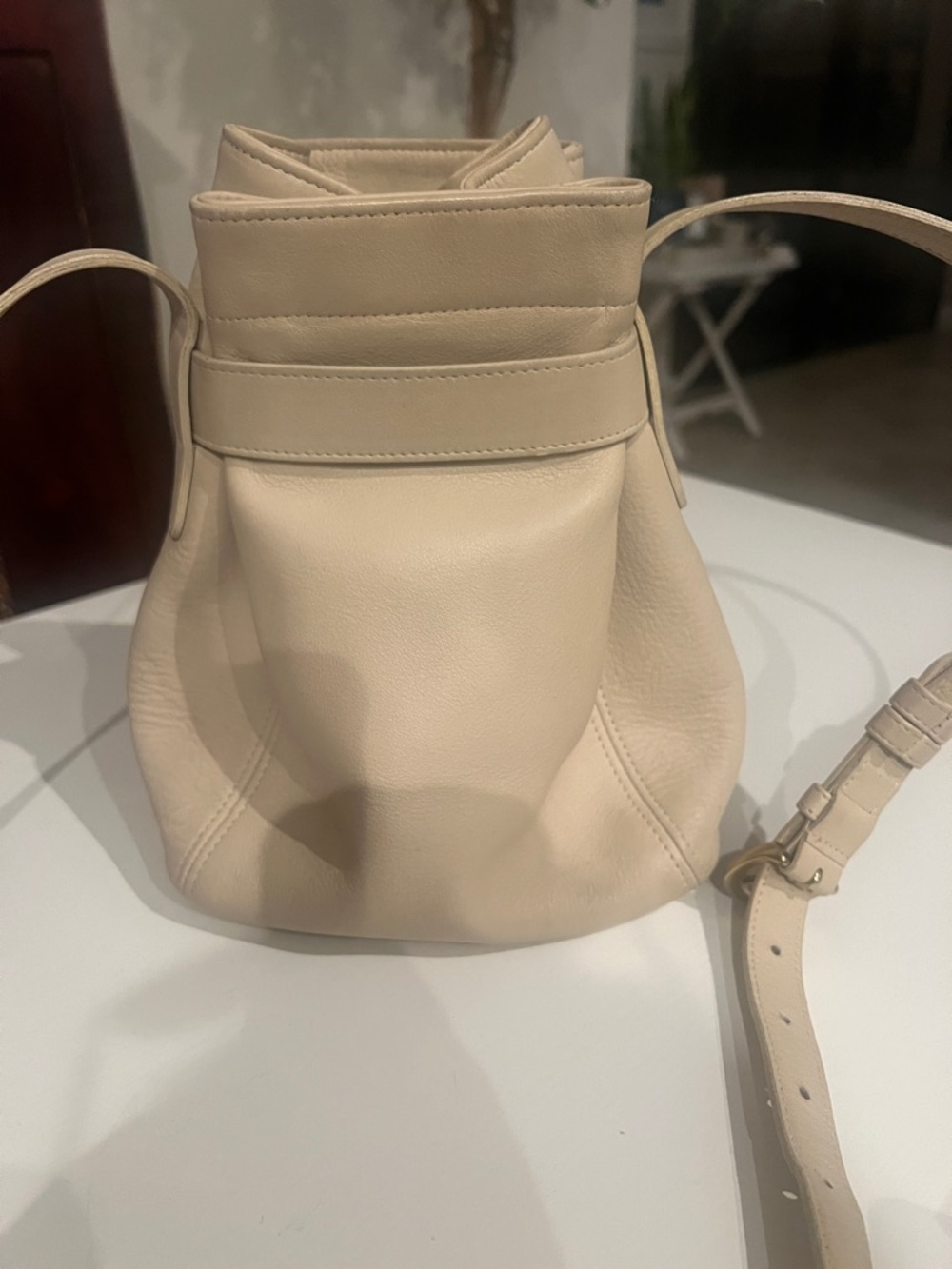 Vintage Coach 4156 Ivory Soho Bucket Bag Leather Crossbody Shoulder Handbag 7x9 - Picture 4 of 8